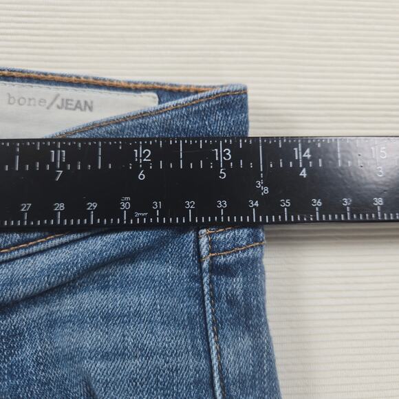 Rag & Bone Mid Rise Crochet Lace Skinny Fit Denim Jeans Women's Size 24 - Picture 5 of 8